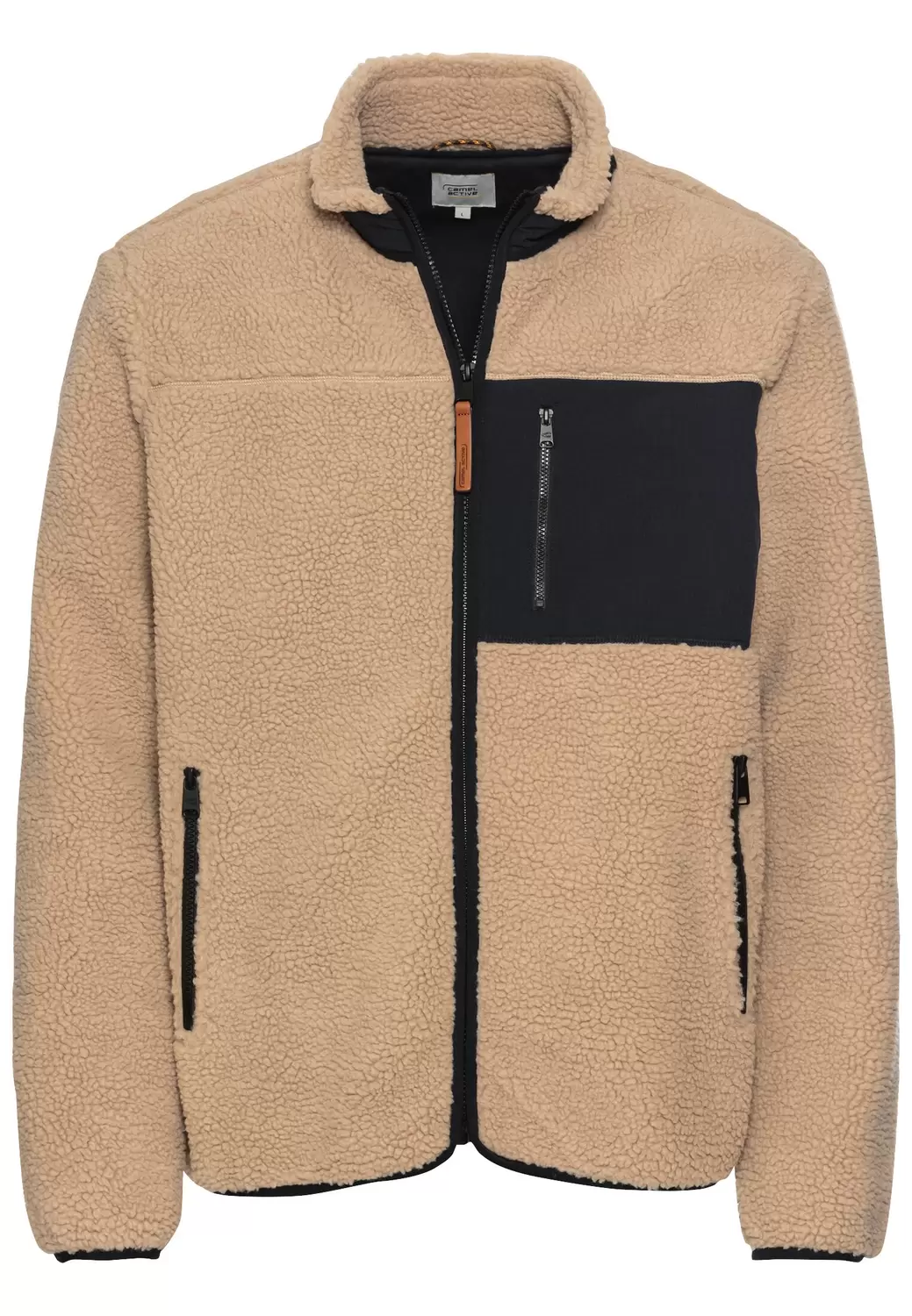 Fleece Overshirt mit Stehkragen
