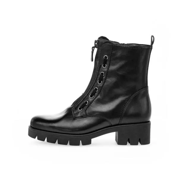 Gabor Biker- Boots Leder Wechselfußbett schwarz S23 31.716.27