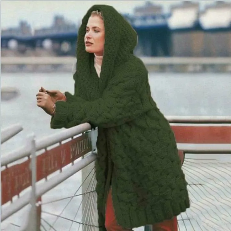 Heidi Langer Cardigan Mit Kapuze