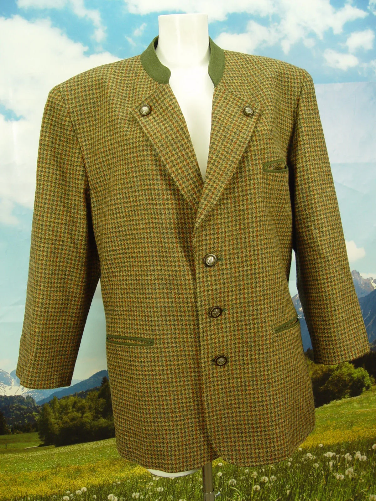 kurze Ärmel Made in Austria klasse Trachten Sakko Loden Janker Jacke HL293 Gr.26