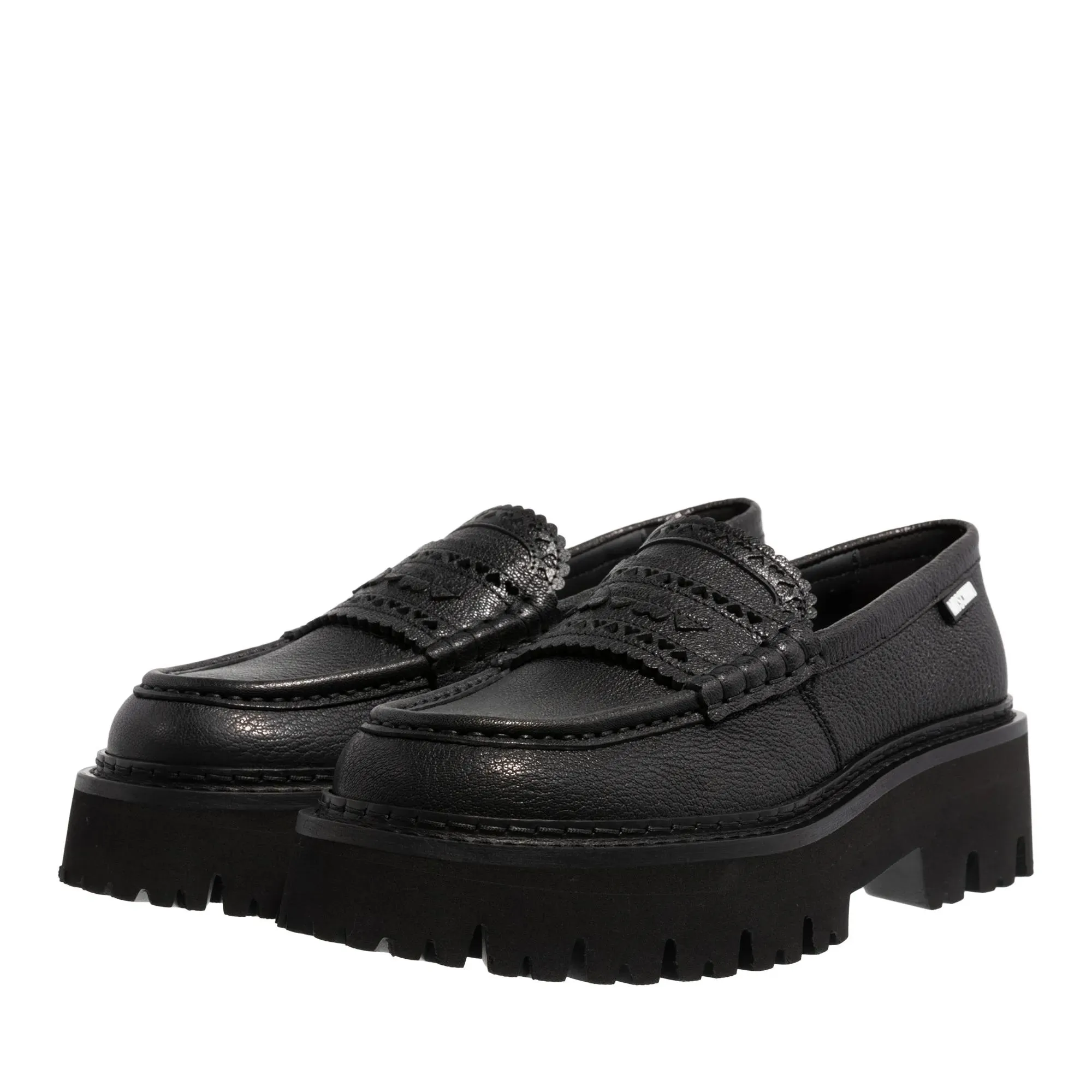   Moschino  Hearted Brogue Sporty Nero  Loafer 