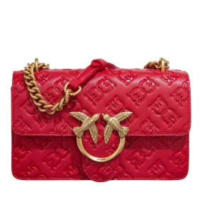   Pinko  Love One Mini Dc Rosso-Antique Gold  Crossbody Bag 