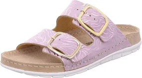 Rohde Rodigo Damen, Frauen, Klassische Sandalen, Pantoletten,Sommerschuhe,Hausschuhe,Leder-Fußbett