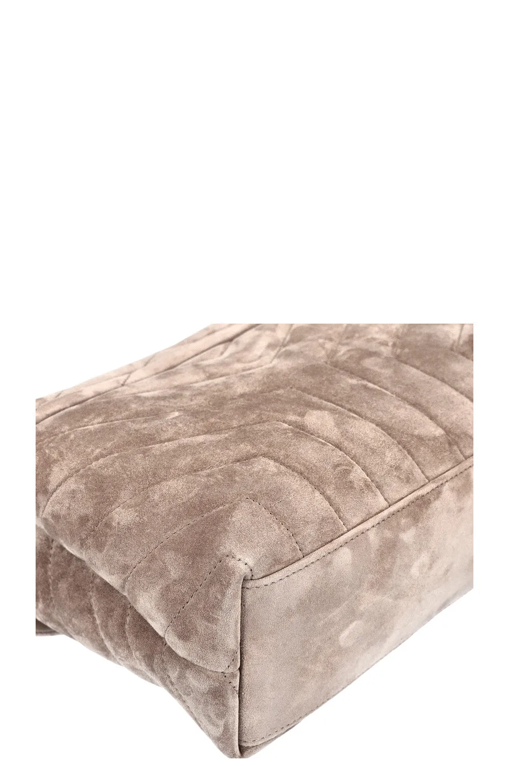 SAINT LAURENT Loulou Bag Small  Suede Beige
