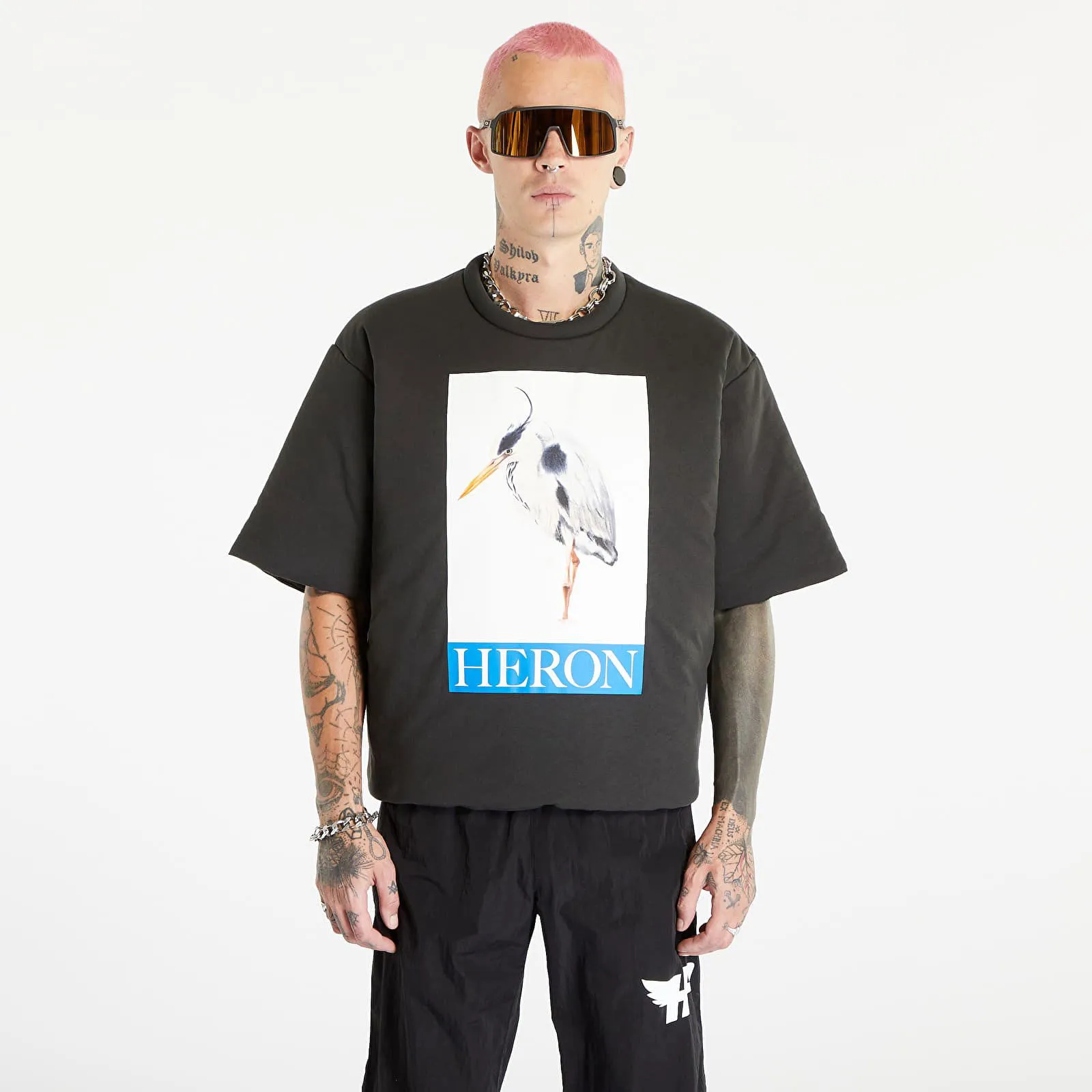 T-shirt HERON PRESTON Heron Bird Painted Padded Tee HMAA033F23JER0011046