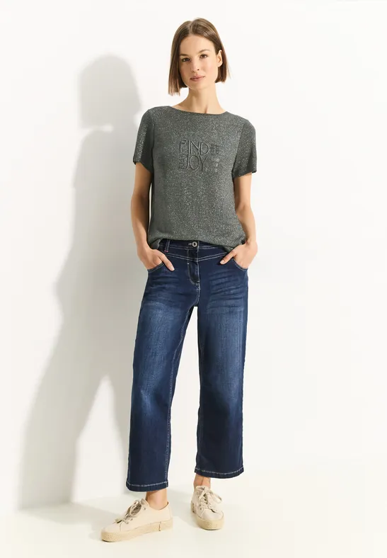 T-Shirt im Schimmer Look