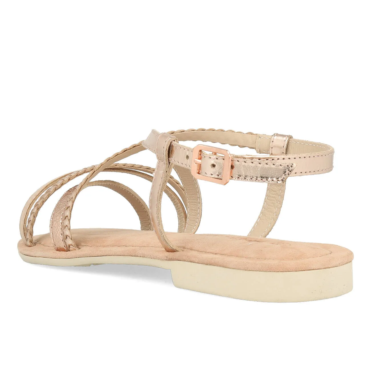 Tamaris 1-28139-20-952 Leder Sandale Damen Rose Metallic