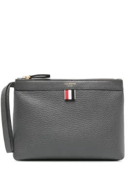   Thom Browne  Leather Clutch Bag Grey  Clutch 