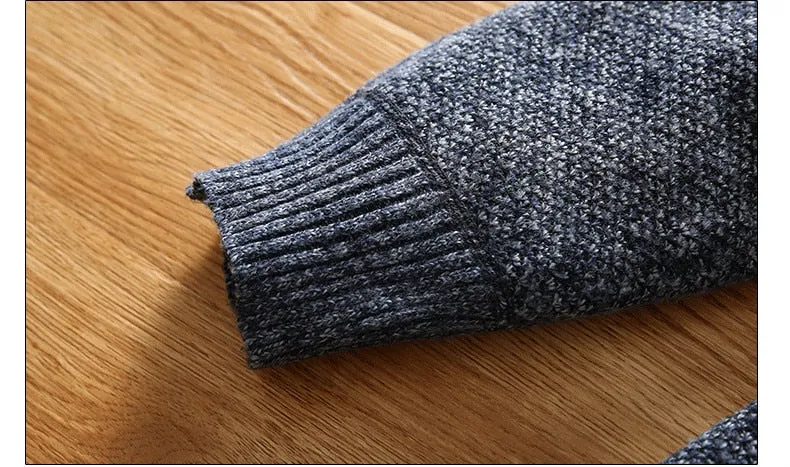 Titan Herren-Halbreißverschluss Pullover – Warmer Strickpullover