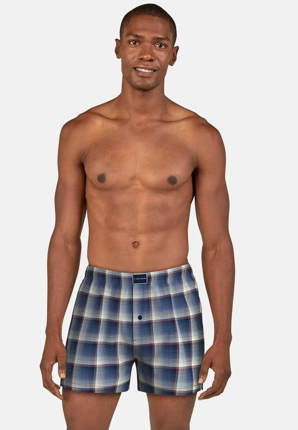 TOM TAILOR Herren Boxershort kariert 2er Pack