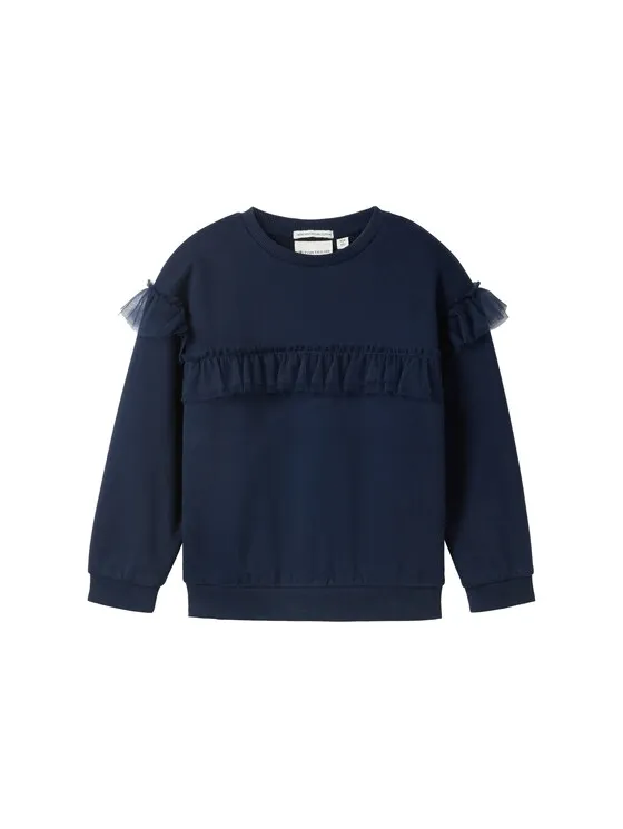 Tüll Sweatshirt mit Bio-Baumwolle