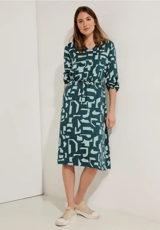 Viskose Kleid mit Print