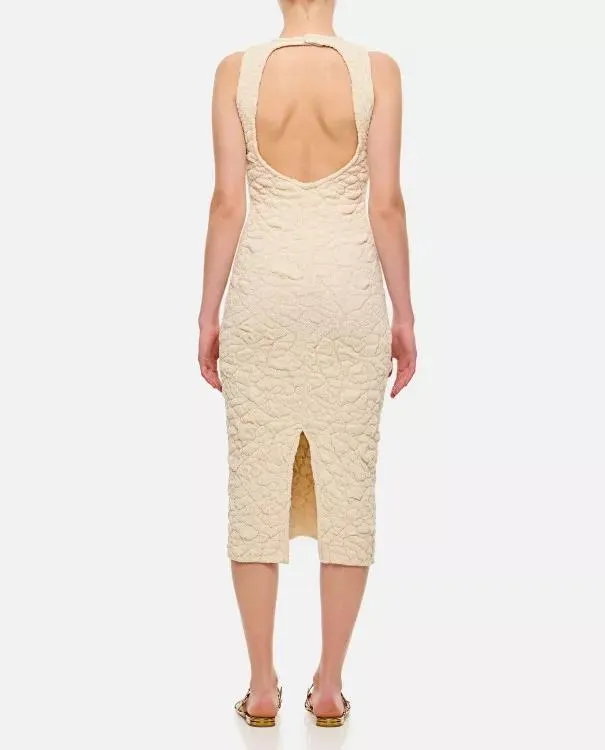   Vitelli  Crinkled Long Dress White
